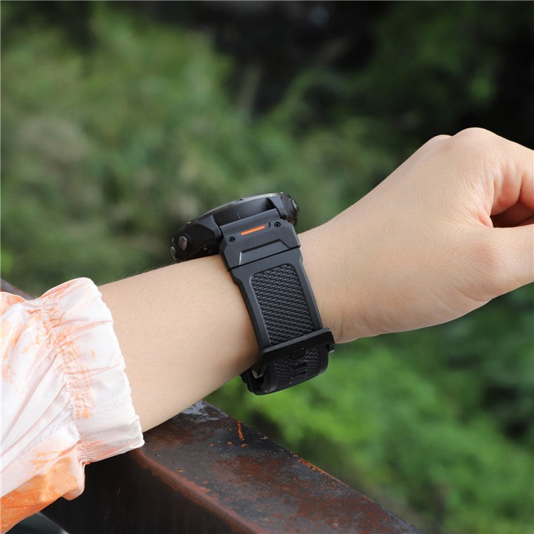 For Garmin Fenix 3 / 5 / 5X / 6X / 7X Soft Rubber Replacement Strap 26mm Universal Smart Watch Wrist Band - Black