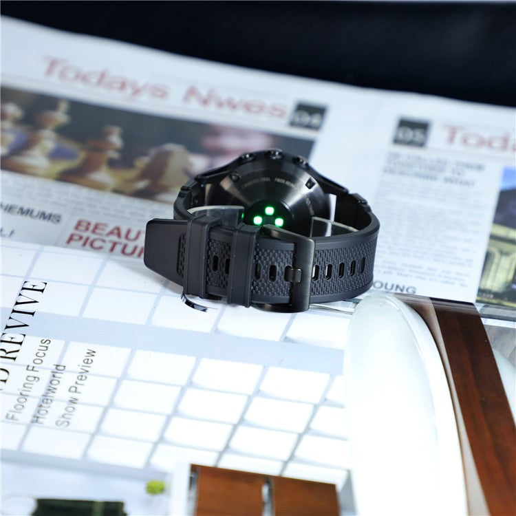 For Garmin Fenix 3 / 5 / 5X / 6X / 7X Soft Rubber Replacement Strap 26mm Universal Smart Watch Wrist Band - Black