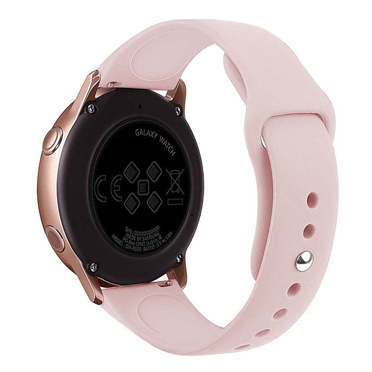 Universal Silicone Watch Strap for Samsung Galaxy Watch Active / Galaxy Watch 42mm / Samsung Gear S2 / Gear Sport / Garmin Vivoactive 3 / Garmin Vivoactive 3 Music - Light Pink