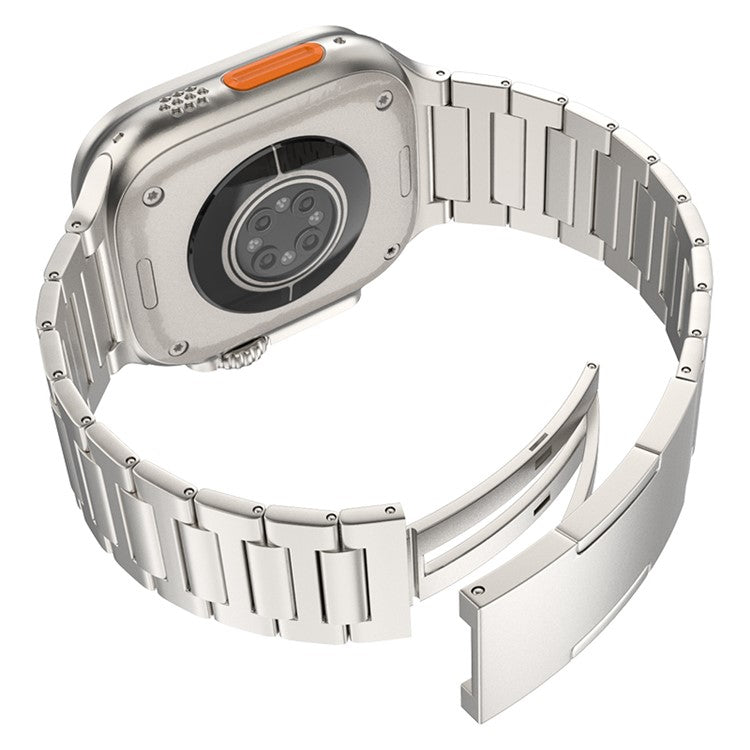 For Apple Watch Series 10 42mm / 9 8 7 41mm / SE (2023) SE (2022) SE 6 5 4 40mm / 3 2 1 38mm Titanium Alloy Band Replacement Watch Strap - Titanium