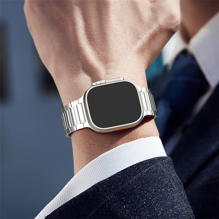 For Apple Watch Series 10 42mm / 9 8 7 41mm / SE (2023) SE (2022) SE 6 5 4 40mm / 3 2 1 38mm Titanium Alloy Band Replacement Watch Strap - Titanium