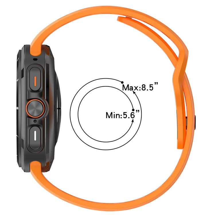 For Samsung Galaxy Watch Ultra 47mm Fluororubber Watch Band Multiple Holes Breathable Strap - Green