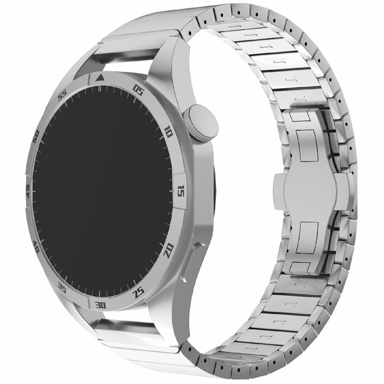 For Huawei Watch 4 / 4 Pro / GT 4 46mm Replacement Watch Strap 22mm Magnetic Buckle Zinc Alloy Band - Steel