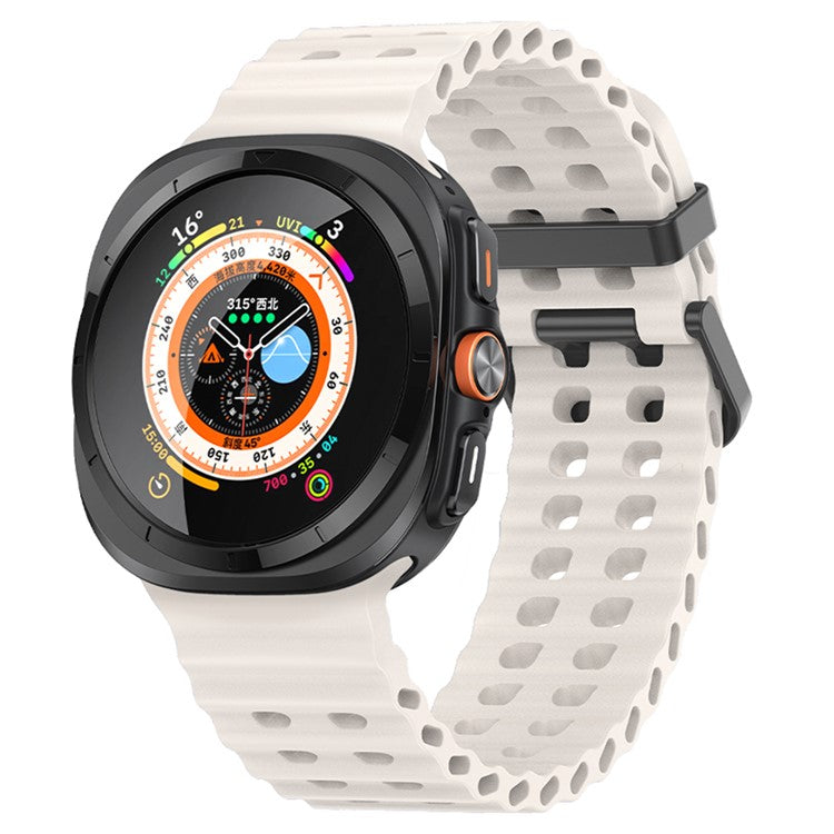 KALEBOL For Samsung Galaxy Watch Ultra 47mm Wrist Band Replacement Silicone Watch Strap - Starlight