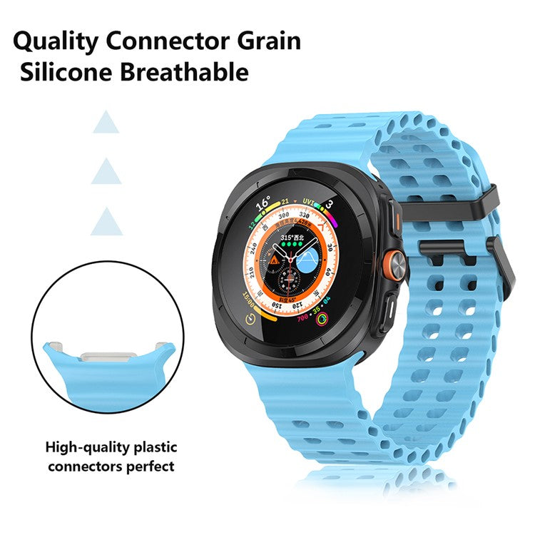 KALEBOL For Samsung Galaxy Watch Ultra 47mm Wrist Band Replacement Silicone Watch Strap - Starlight
