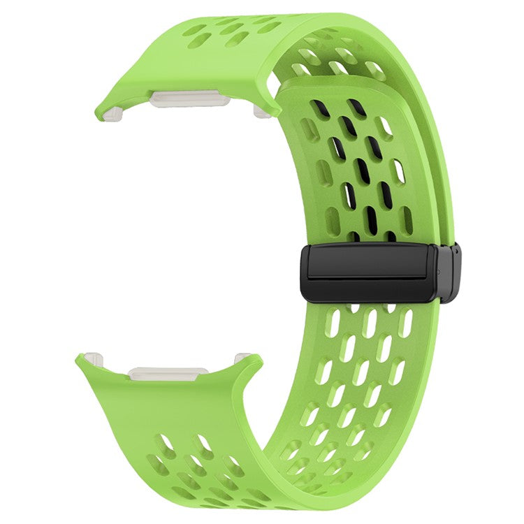 KALEBOL For Samsung Galaxy Watch Ultra 47mm Silicone Band Magnetic Replacement Strap - Fluorescent Green