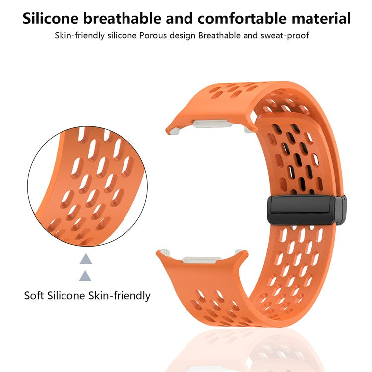 KALEBOL For Samsung Galaxy Watch Ultra 47mm Silicone Band Magnetic Replacement Strap - Fluorescent Green