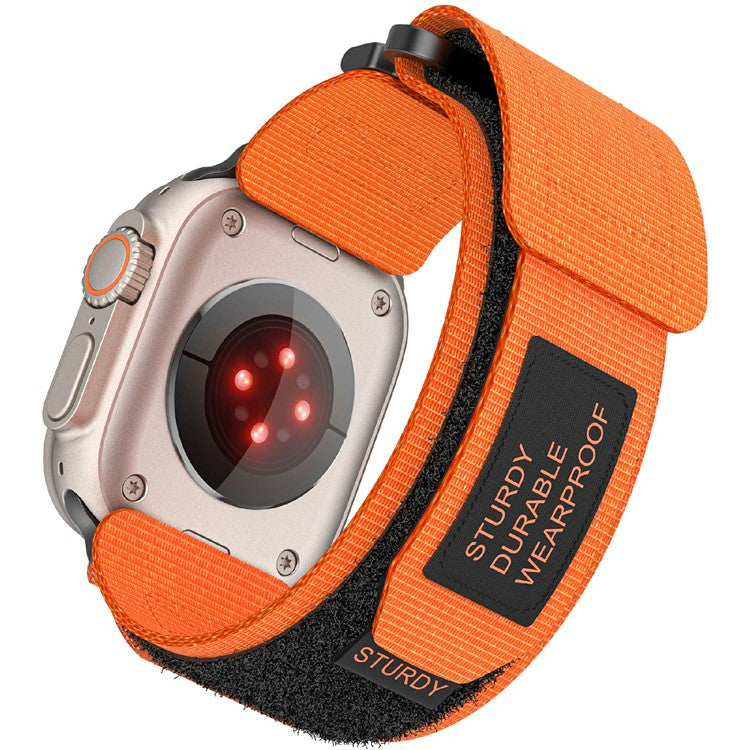 KALEBOL For Apple Watch 10 46mm / Ultra 2 / Ultra 49mm / 9 8 7 45mm / SE (2023) SE (2022) SE 6 5 4 44mm / 3 2 1 42mm Nylon Strap - Orange