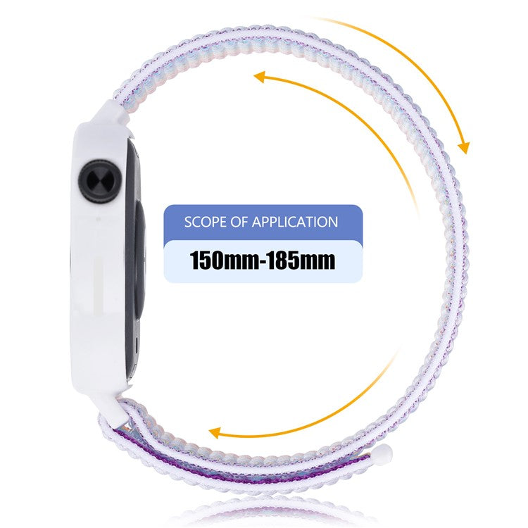 Integrated Watch Strap for Huawei Watch Fit 3 Woven Nylon Watchband with TPU Watch Case - Seashell