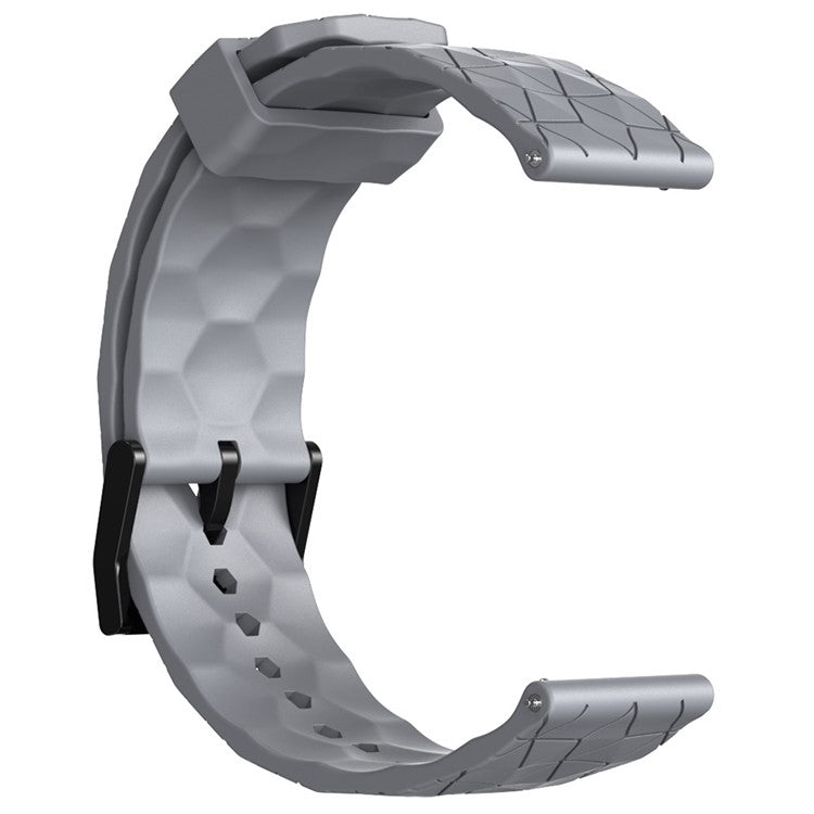 KALEBOL For Huawei Watch 4 / 4 Pro / GT 4 46mm Watch Band 22mm Football Pattern Silicone Strap - Grey