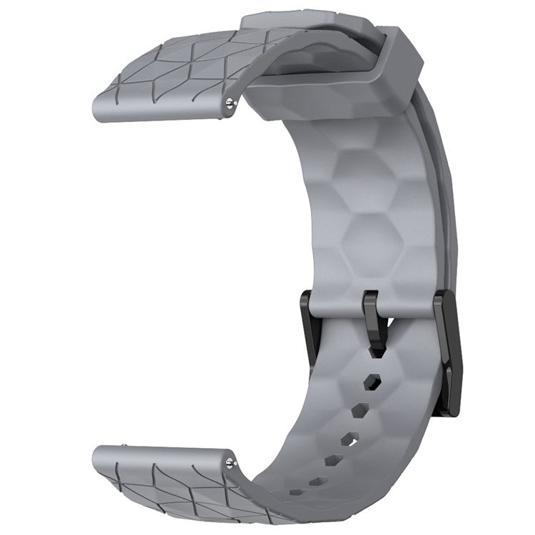 KALEBOL For Huawei Watch 4 / 4 Pro / GT 4 46mm Watch Band 22mm Football Pattern Silicone Strap - Grey