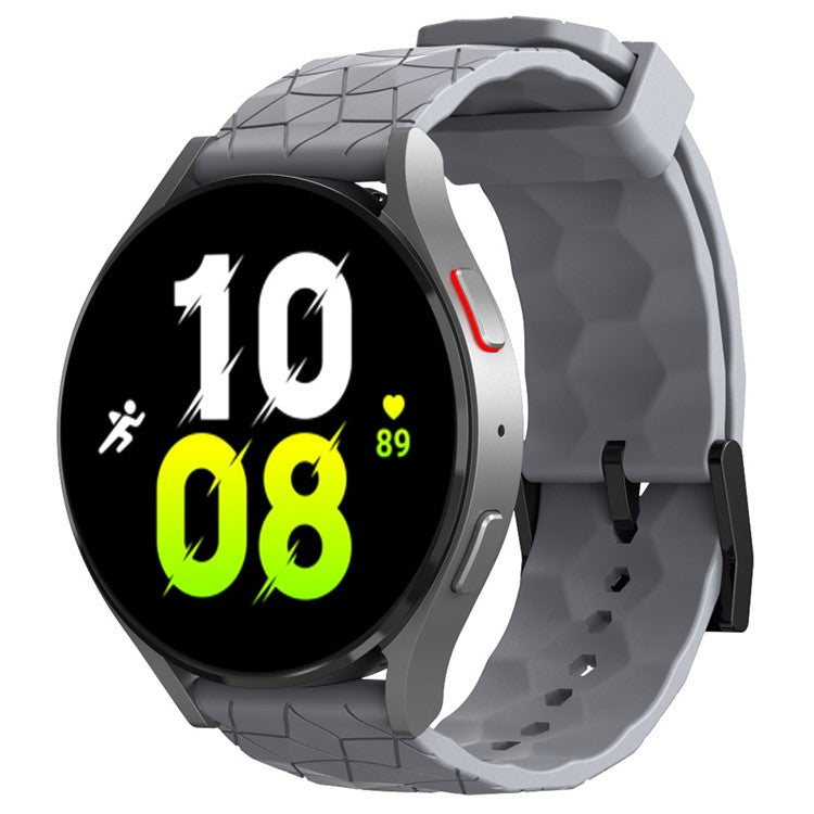 KALEBOL For Huawei Watch 4 / 4 Pro / GT 4 46mm Watch Band 22mm Football Pattern Silicone Strap - Grey