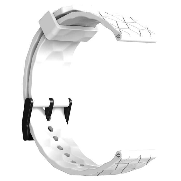 KALEBOL For Huawei Watch GT 3 42mm / GT 3 Pro 43mm Watch Strap 20mm Silicone Band Football Pattern - White