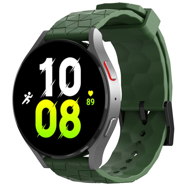 KALEBOL For Huawei Watch GT 3 42mm / GT 3 Pro 43mm Watch Strap 20mm Silicone Band Football Pattern - Army Green