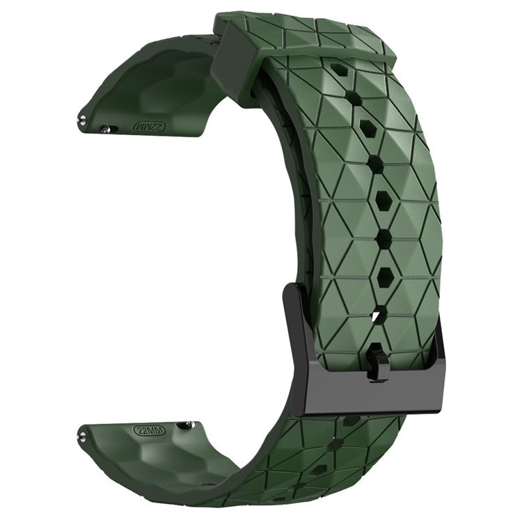 KALEBOL For Huawei Watch GT 3 42mm / GT 3 Pro 43mm Watch Strap 20mm Silicone Band Football Pattern - Army Green
