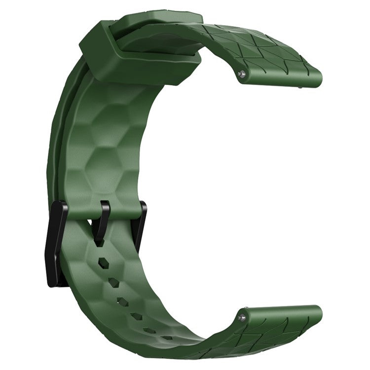 KALEBOL For Huawei Watch GT 3 42mm / GT 3 Pro 43mm Watch Strap 20mm Silicone Band Football Pattern - Army Green