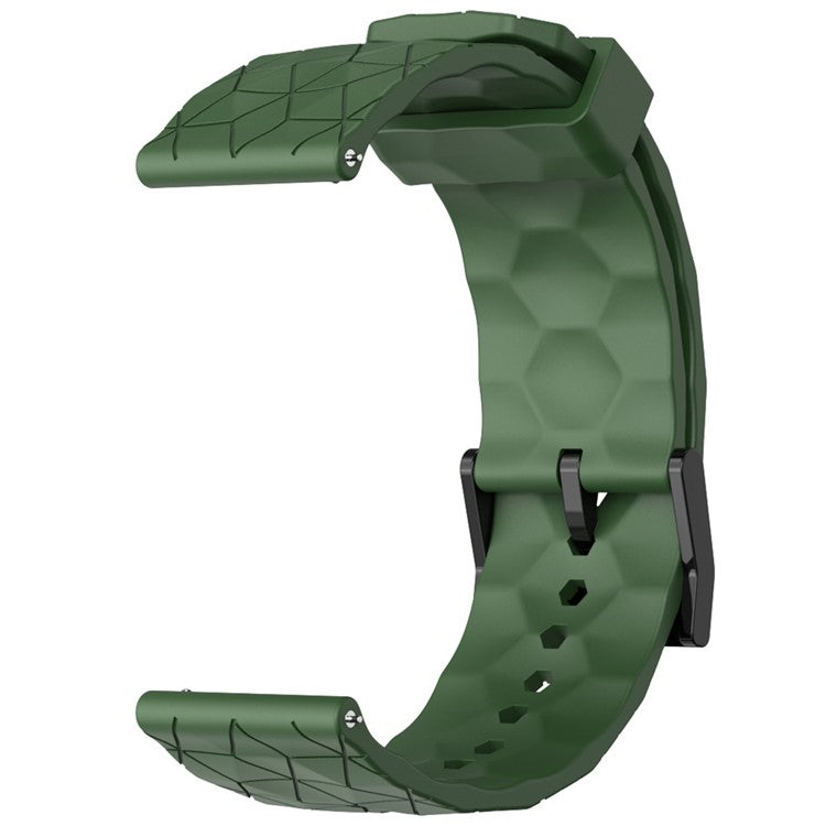 KALEBOL For Huawei Watch GT 3 42mm / GT 3 Pro 43mm Watch Strap 20mm Silicone Band Football Pattern - Army Green
