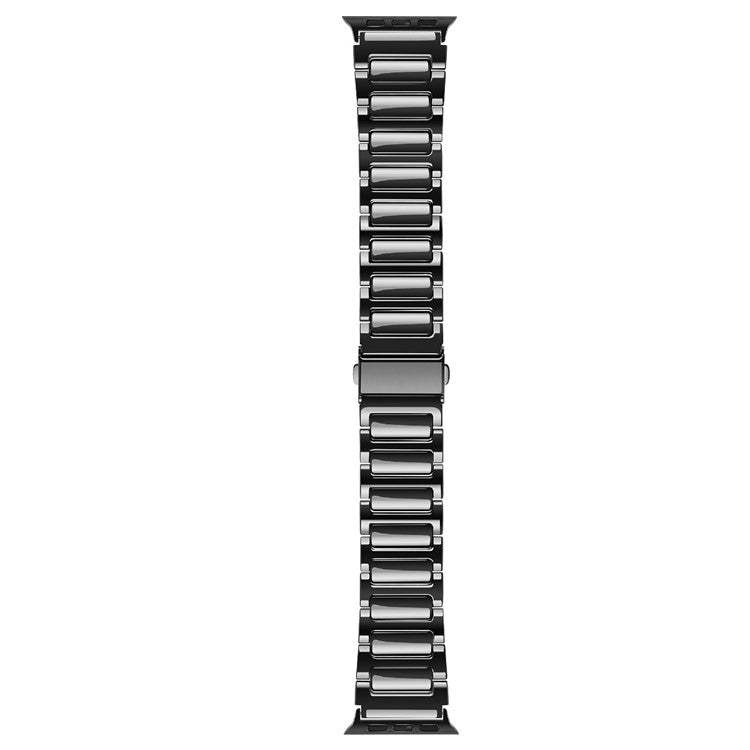 KALEBOL For Apple Watch Series 10 42mm / 9 8 7 41mm / SE (2023) SE (2022) SE 6 5 4 40mm / 3 2 1 38mm Zinc Alloy Watch Band - Black