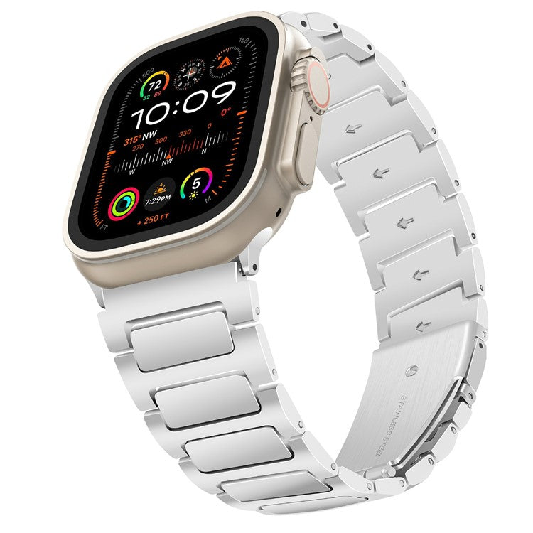 KALEBOL For Apple Watch Series 10 42mm / 9 8 7 41mm / SE (2023) SE (2022) SE 6 5 4 40mm / 3 2 1 38mm Zinc Alloy Watch Band - Silver