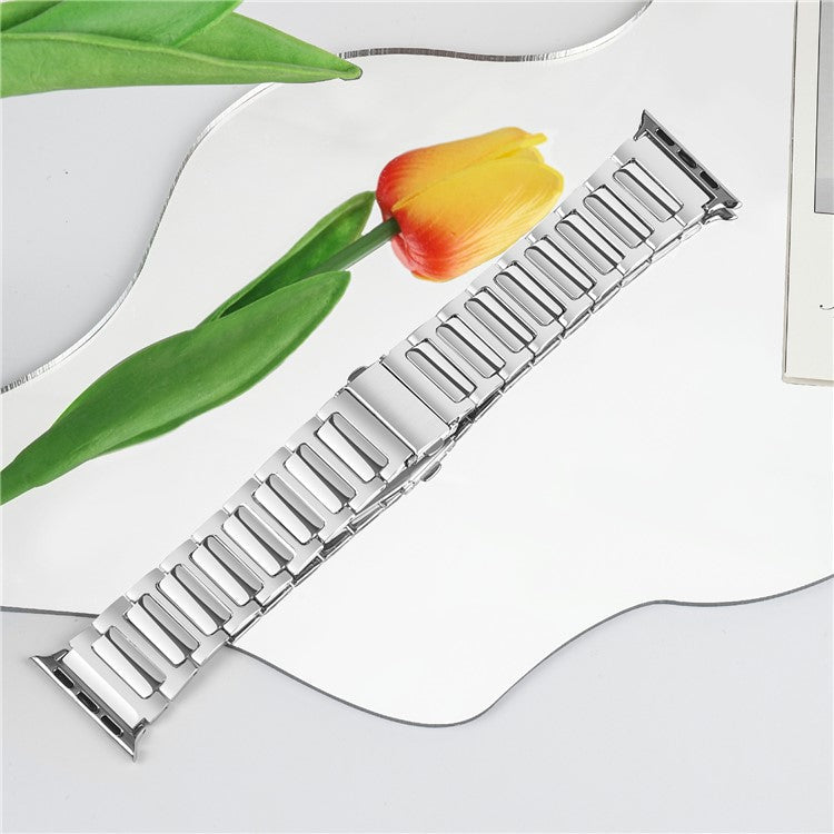 KALEBOL For Apple Watch Series 10 42mm / 9 8 7 41mm / SE (2023) SE (2022) SE 6 5 4 40mm / 3 2 1 38mm Zinc Alloy Watch Band - Silver