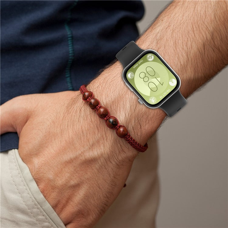 KALEBOL For Huawei Watch Fit 3 Watch Band Soft Silicone Adjustable Wrist Strap - Army Green