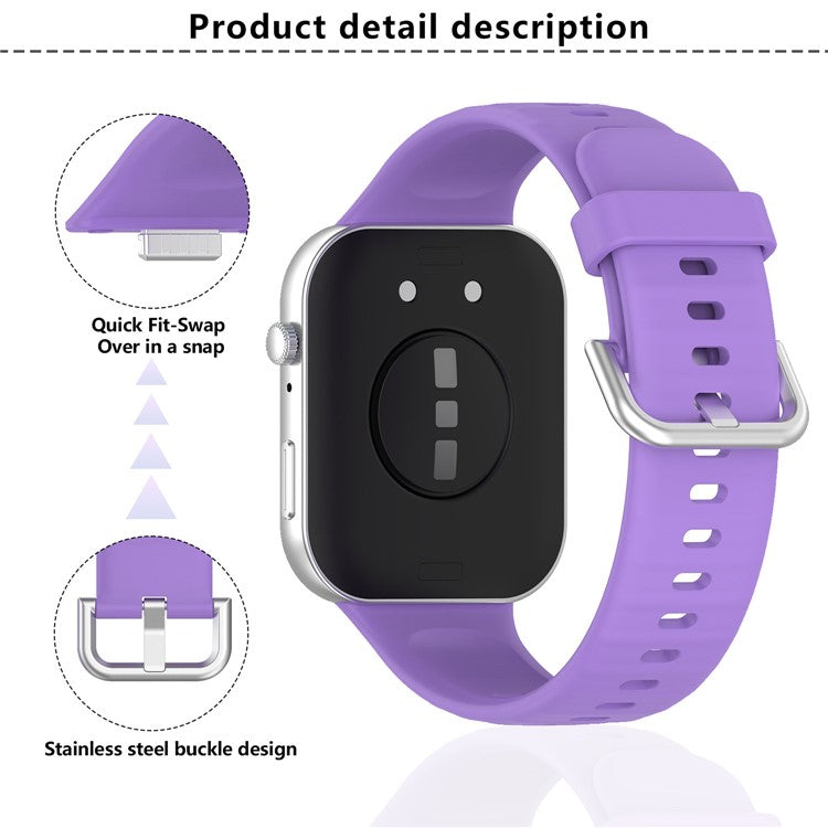 KALEBOL For Huawei Watch Fit 3 Watch Band Soft Silicone Adjustable Wrist Strap - Army Green