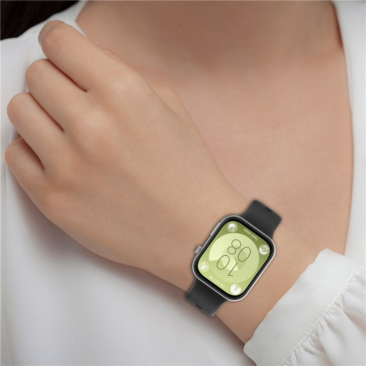 KALEBOL For Huawei Watch Fit 3 Watch Band Soft Silicone Adjustable Wrist Strap - Ivory White