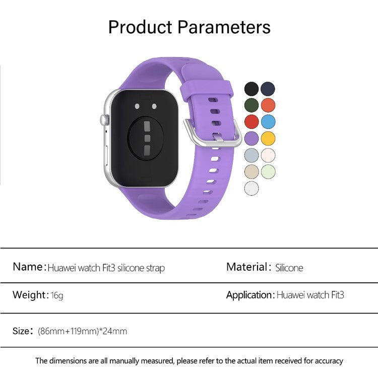 KALEBOL For Huawei Watch Fit 3 Watch Band Soft Silicone Adjustable Wrist Strap - Ivory White