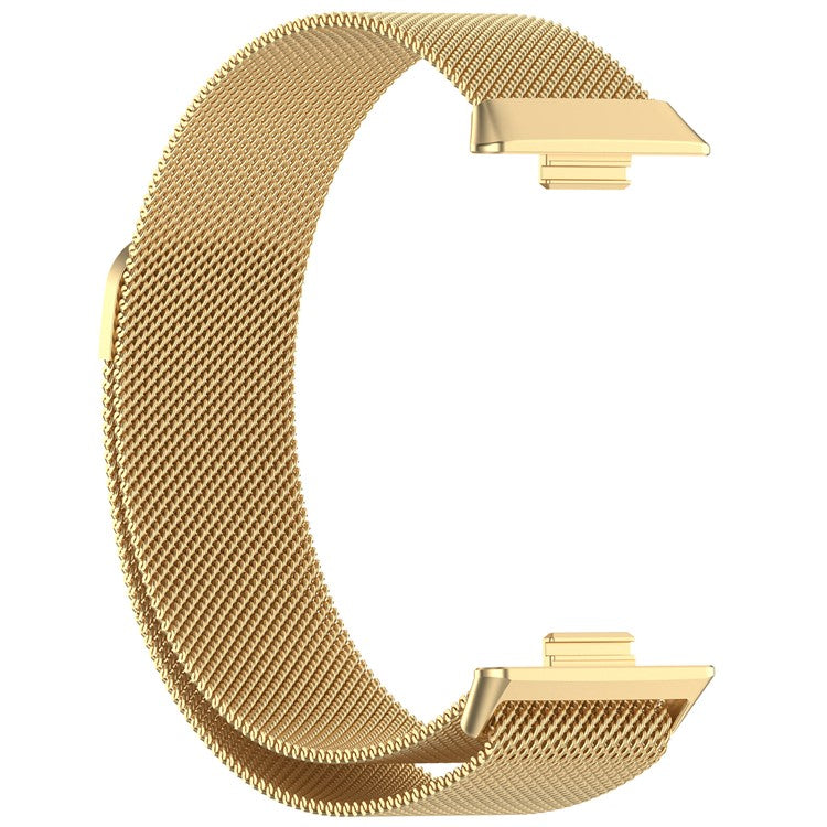 KALEBOL For Huawei Watch Fit 3 Milanese Stainless Steel Watch Band Magnetic Wrist Strap - Gold