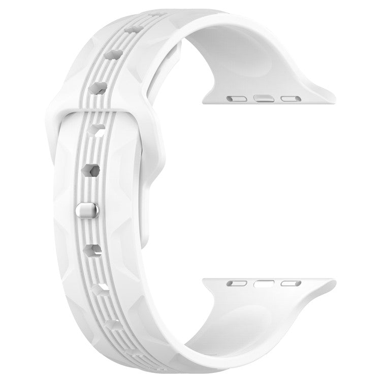 KALEBOL For Apple Watch 10 46mm / Ultra 2 / Ultra 49mm / 9 8 7 45mm / SE (2023) SE (2022) SE 6 5 4 44mm / 3 2 1 42mm Silicone Watch Band - White