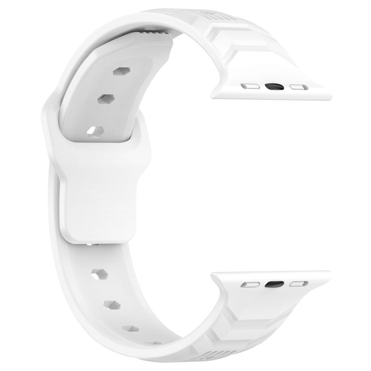 KALEBOL For Apple Watch 10 46mm / Ultra 2 / Ultra 49mm / 9 8 7 45mm / SE (2023) SE (2022) SE 6 5 4 44mm / 3 2 1 42mm Silicone Watch Band - White