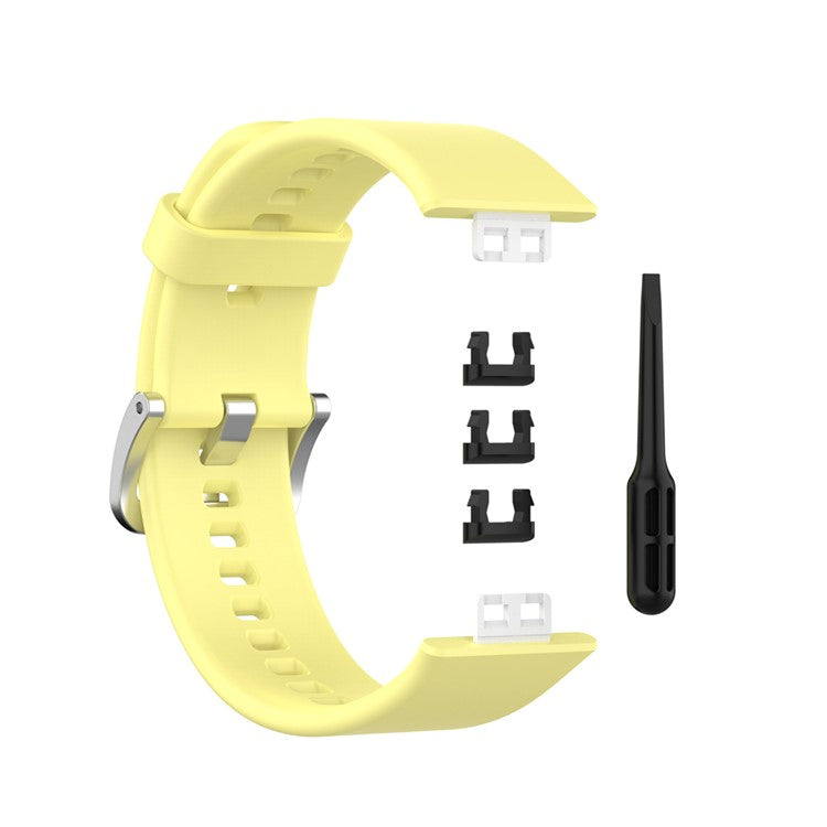 Soft Silicone Watch Strap for Huawei Watch Fit - Yellow