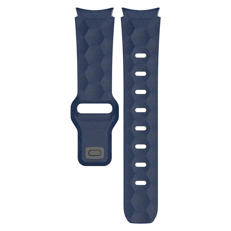 For Samsung Galaxy Watch FE 40mm / Watch6 / Watch6 Classic / Watch 5 / Watch 5 Pro Silicone Watch Band Football Pattern - Midnight Blue