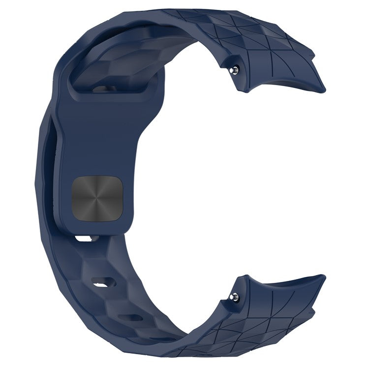 For Samsung Galaxy Watch FE 40mm / Watch6 / Watch6 Classic / Watch 5 / Watch 5 Pro Silicone Watch Band Football Pattern - Midnight Blue