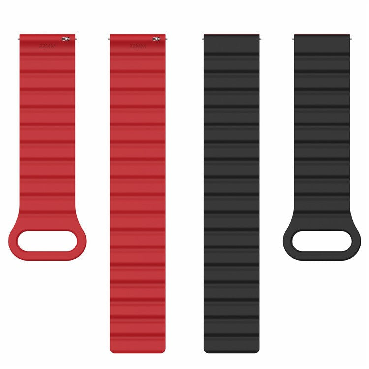 For Garmin vivoactive 5 Magnetic Silicone Watch Band 20mm Adjustable Replacement Strap - Pink