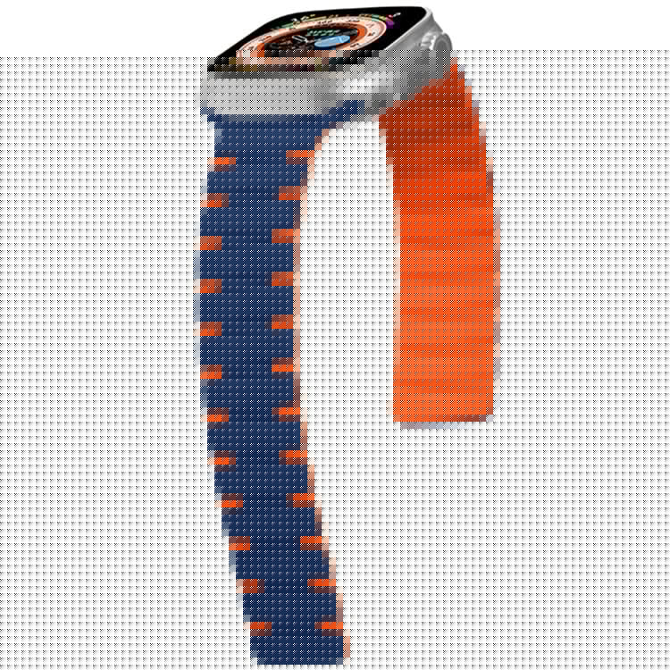 For Apple Watch Series 10 42mm / 9 8 7 41mm / SE (2023) SE (2022) SE 6 5 4 40mm / 3 2 1 38mm Dual Color Magnetic Silicone Watch Strap - Midnight Blue+Orange