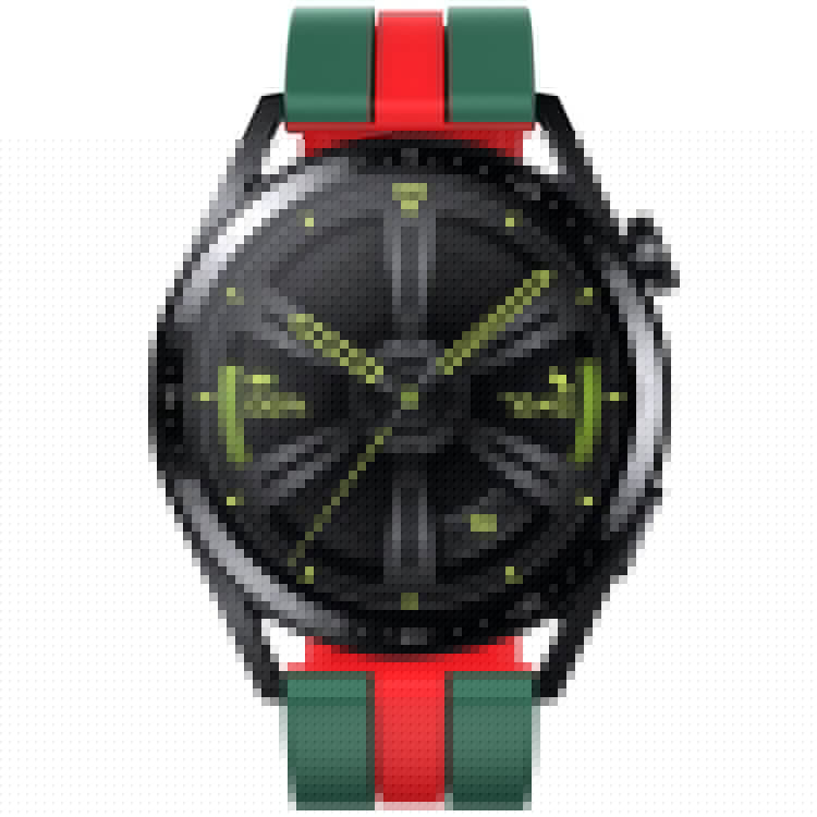For Huawei Watch GT 3 42mm / GT 3 Pro 43mm Universal 20mm Smartwatch Strap Silicone Wrist Band - Blackish Green+Red