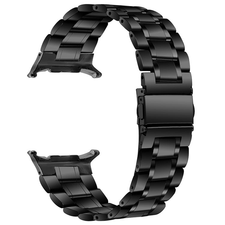 For Samsung Galaxy Watch Ultra 47mm Metal Watch Band Stainless Steel 5-Bead Strap - Black