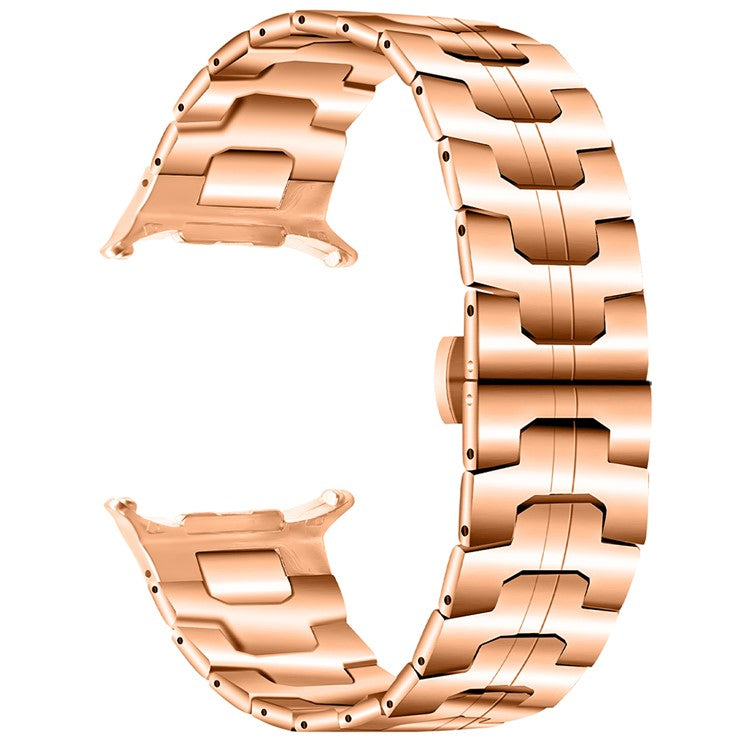 For Samsung Galaxy Watch Ultra 47mm Watch Bracelet Stainless Steel Watch Band - Rose Gold