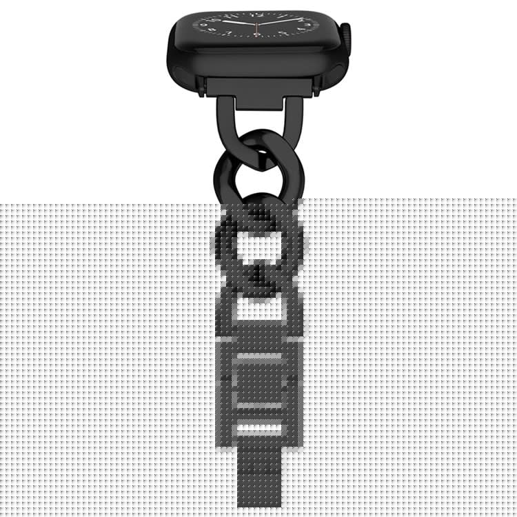 For Apple Watch 10 46mm / Ultra 2 / Ultra 49mm / 9 8 7 45mm / SE (2023) SE (2022) SE 6 5 4 44mm / 3 2 1 42mm Metal Chain Smartwatch Band - Black