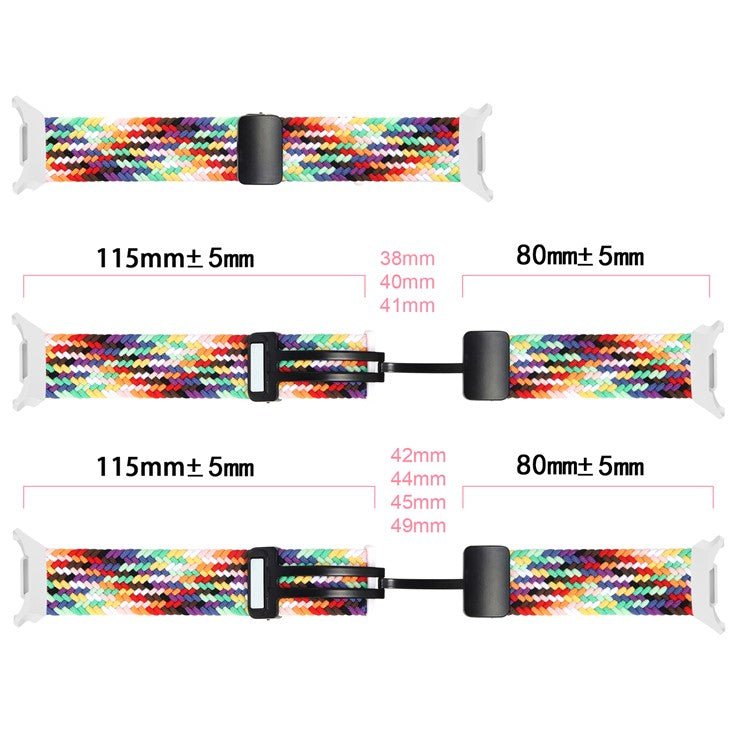 For Samsung Galaxy Watch Ultra 47mm Braided Wrist Band Magnetic Folding Buckle Watch Strap - Green