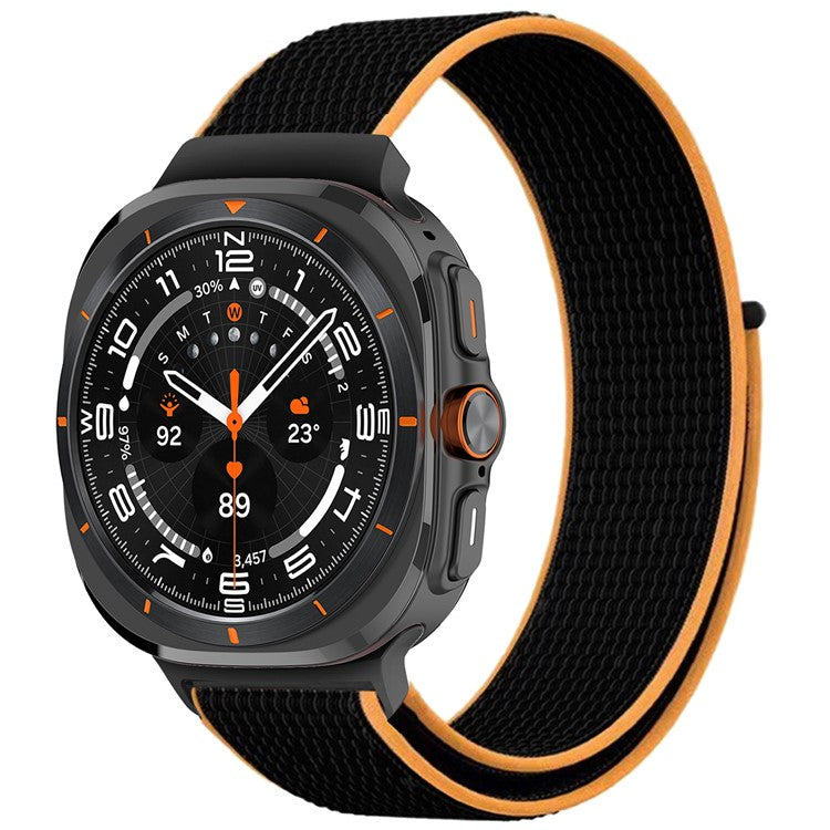 For Samsung Galaxy Watch Ultra 47mm Nylon Replacement Watch Band Magic Tape Loop Strap - Style I