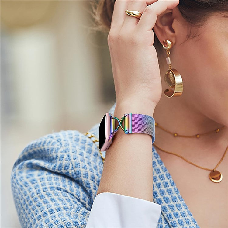 Size L Watch Band For Apple Watch Series 10 9 8 7 SE 6 5 4 3 2 1 42mm 41mm 40mm 38mm Metal Strap Wrist Band - Multi-Color