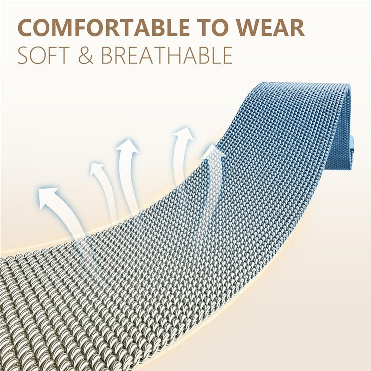 Size L Watch Band For Apple Watch Series 10 9 8 7 SE 6 5 4 3 2 1 42mm 41mm 40mm 38mm Metal Strap Wrist Band - Gradient Starlight