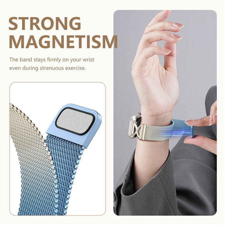 Size L Watch Band For Apple Watch Series 10 9 8 7 SE 6 5 4 3 2 1 42mm 41mm 40mm 38mm Metal Strap Wrist Band - Gradient Starlight