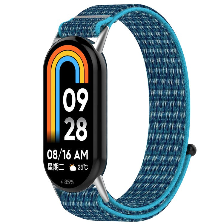 For Xiaomi Smart Band 9 NFC / 9 / 8 NFC / 8 Nylon Wrist Strap Bracelet Band with Magic Tape - Blue
