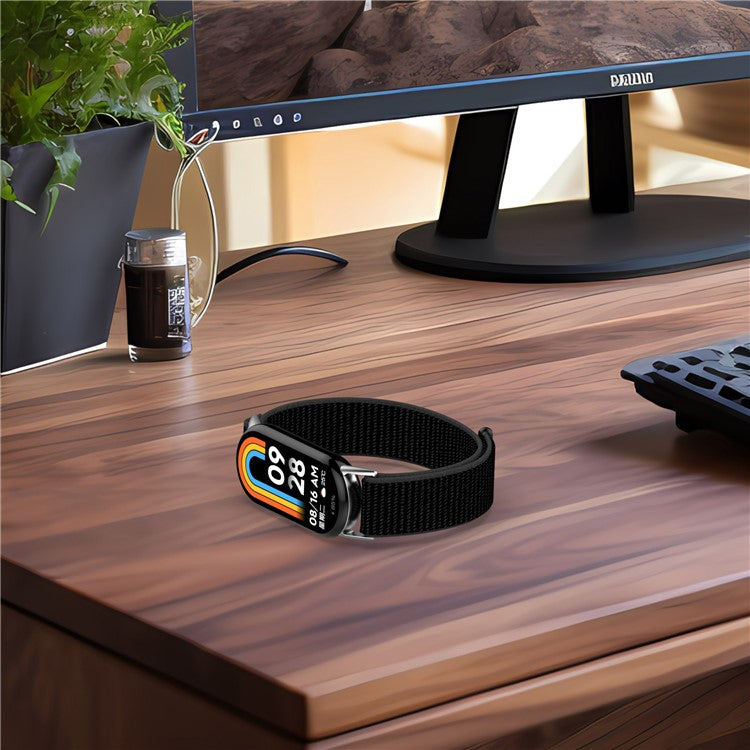 For Xiaomi Smart Band 9 NFC / 9 / 8 NFC / 8 Nylon Wrist Strap Bracelet Band with Magic Tape - Blue