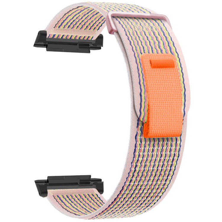 For Xiaomi Watch H1 Nylon Watch Band Adjustable Loop Fastener Strap - Pink