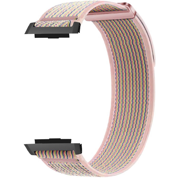 For Xiaomi Watch H1 Nylon Watch Band Adjustable Loop Fastener Strap - Pink