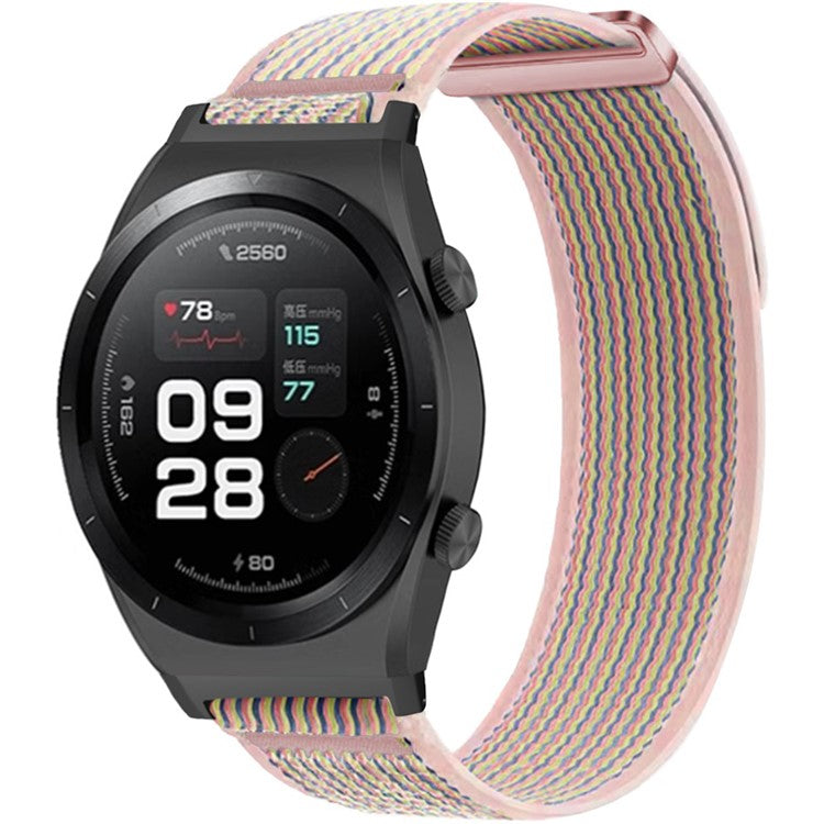 For Xiaomi Watch H1 Nylon Watch Band Adjustable Loop Fastener Strap - Pink